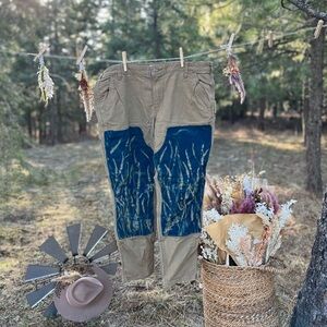 Carhartt cyanotype floral print
